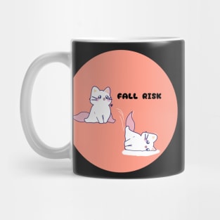 Fall Risk disability awareness cute cat Mug